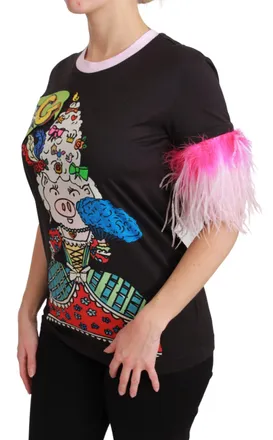Dolce & Gabbana Year of the Pig Graphic T-Shirt - Black