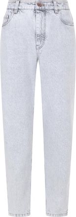 Brunello Cucinelli Stone Denim Tapered Trousers, Brand Size 34 (US Size 0)
