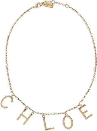 Chlo&eacute; Lettering logo ketting - Dames - Kettingen - Geel - ONE Size - Accessoires