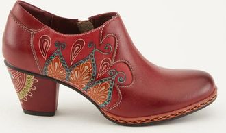 L'Artiste by Spring Step by Spring Step Zami Womens Red Leather Round Toe Shootie JOBB1181
