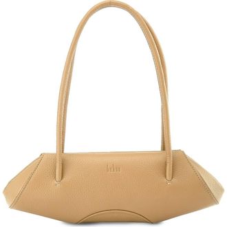 Behno Mini Elizabeth Baguette Pebble Leather Shoulder Bag in Bisque at Nordstrom