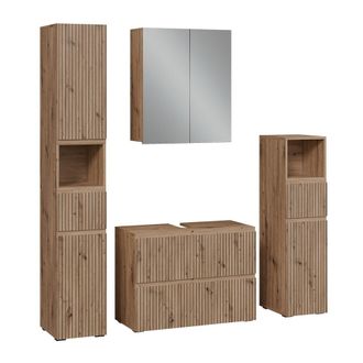 Vicco Conjunto De Muebles De Ba&ntilde;o Takumi, Artesano, 4 Partes, Vicco