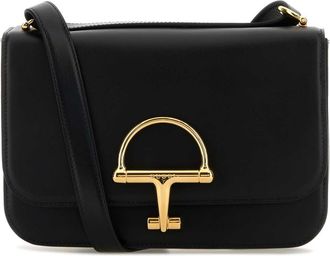 Gucci Black Leather Small Gucci Siena Shoulder Bag