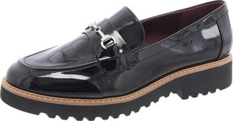 Franco Sarto Colette Loafers Black Faux Leather Slip On Flats HAWK107