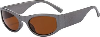 Generic Small Frame Mens Outdoor Sunglasses Commuter Womens Vacation(Grey)