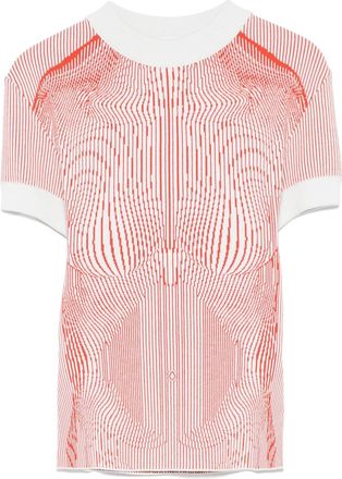 Jean Paul Gaultier The Morphing Pinstripes T-shirt - Green