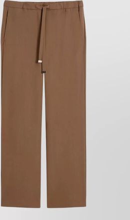 Max Mara wide leg trousers belt loops side pockets