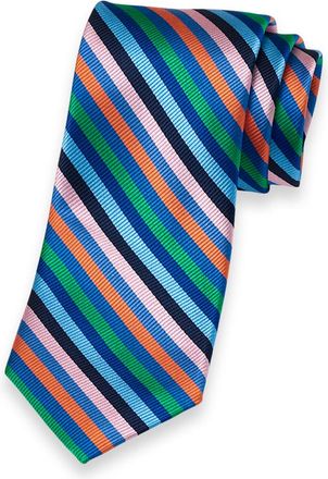 Paul Fredrick Stripe Woven Silk Tie