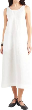 Max Mara Kleedjes, Dames, Wit, S, Linnen, Witte Linnen Sarafan Jurk