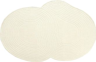 Vente-Unique Alfombra org&aacute;nica 100% lana tejida a mano - 160 x 230 cm - Marfil - 2100g/m&sup2; - VELIMA