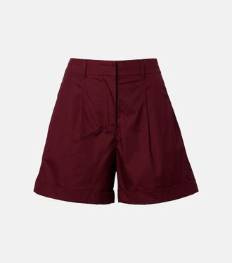 Max Mara Shorts de popel&iacute;n de algod&oacute;n
