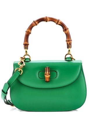Gucci Bamboo 1947 Top Handle Bag Leather Small satchel - Green