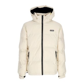 Iuter Witte Puff Donsjas Hoge Hals - Heren - Gewatteerde jassen - Wit - L - Polyester - Jassen