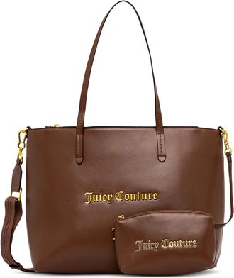 Juicy Couture Shopper met ritssluiting en logo - Bruin