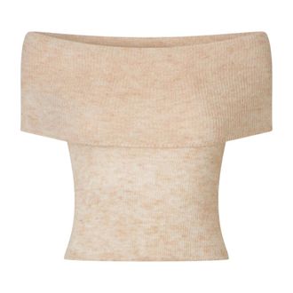 Sams&oslash;e & Sams&oslash;e Sleeveless Ribbed Top - female - Sams&oslash;e Sams&oslash;e - Round-neck Knitwear - Beige - S - Knitwear
