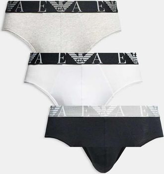 Emporio Armani Bodywear - Confezione da 3 slip nero, bianco e grigio