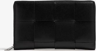 Bottega Veneta Cassette Intreccio Leather Zip-Around Wallet