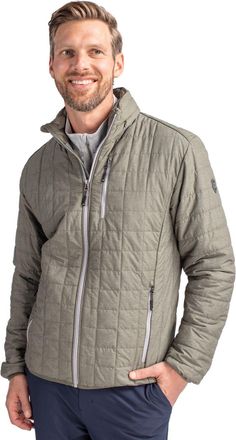 Cutter & Buck Rainier PrimaLoft Mens Eco Insulated Full Zip Puffer Jacket
