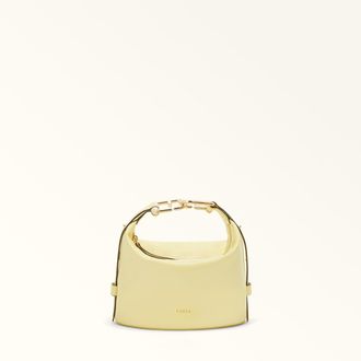 Furla Nuvola Mini Bag L Freesia Yellow Claris Lux Calf Leather Woman