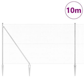 Berkfield Home Hexagon Fence 1.5x10 m Galvanised Steel in Silver