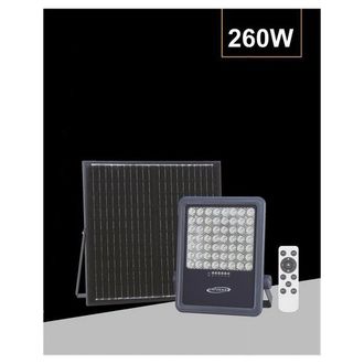 Trade Shop Trade Shop Traesio - Trade Shop - Faro Led 260 Watt Con Pannello Solare Luce Naturale 4000k Telecomando Tk09-260w