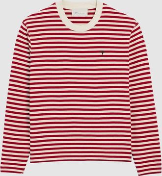 Ami T-Shirt Black Ami De Coeur Rouge Rubis Ivoire