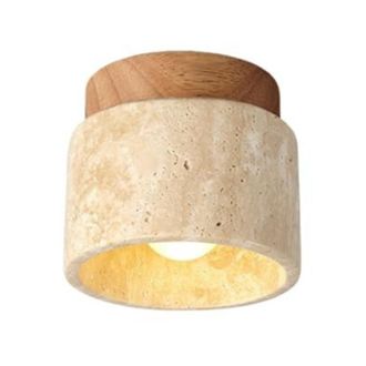No Brand L&aacute;mpara De Techo Japonesa De Madera Estilo Wabi-sabi E27 Tricolor A