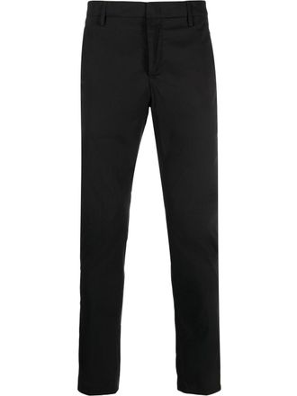 Dondup cotton slim-cut trousers - men - Polyamide/Cotton/Spandex/Elastane/Cotton - 31 - Black