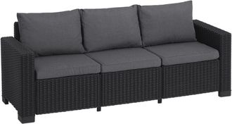 Keter California 3 Seater Sofa - Grey