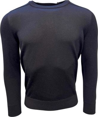 Gran Sasso Rainwool Fijngebreide Pullover met Ronde Hals - Heren - Ronde hals truien - Blauw - 2XL - Wol - Truien & Vesten