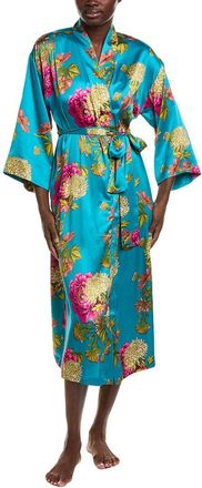 Natori Crysanthe Printed Satin Robe