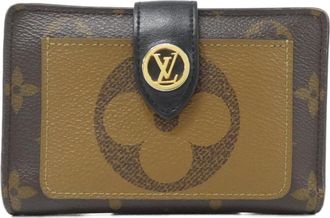 Louis Vuitton Brown Coated Canvas Wallet (Bi-Fold) (Pre-Owned)