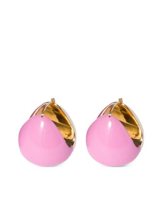 Miu Miu hoop earrings - women - Methacrylate - One Size - Pink