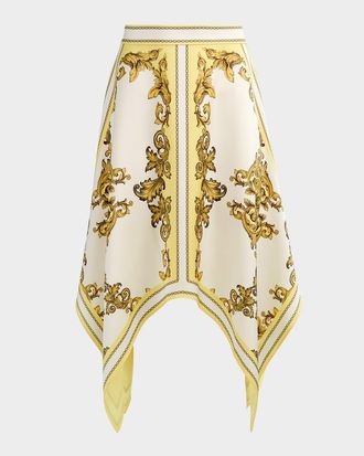 Alice & Olivia Davina Handkerchief Midi Skirt