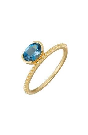 Bony Levy London Blue Topaz Ring in 14K Gold/London Blue Topaz at Nordstrom Rack, Size 6.5
