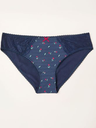 Fat Face FatFace Navy Tulip Stripe Classic Knickers