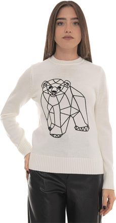 Emporio Armani Maglia girocollo Bianco-nero EA7 Donna