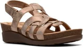 Clarks Calenne Gracie Wedge Sandal in Bronze Metallic at Nordstrom Rack, Size 9.5