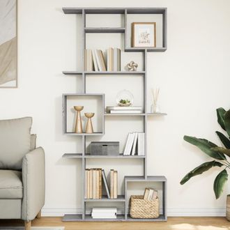 Berkfield Home Book Cabinet Grey Sonoma 92x29x188 cm Engineered Wood | Size: 92 x 29 x 188 cm
