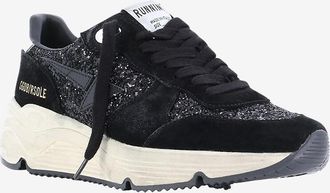 Golden Goose Niedrige Glitter-Sneakers Running Sole