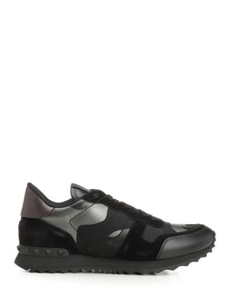 Valentino Garavani Rockrunner Camouflage Noir Sneakers Nero-Uomo