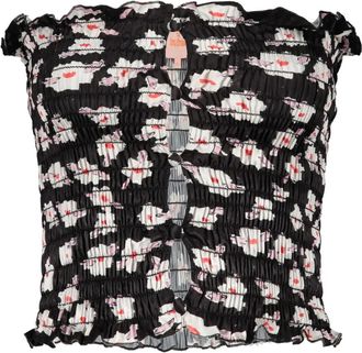 Amy Crookes Top a fiori - Nero