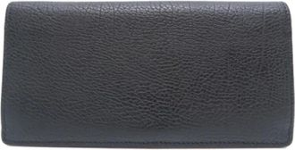 Burberry Pre-owned Vintage Lange Portemonnee (bi-fold) - Heren - Vintage Accessoires - Zwart - ONE Size - Leer - Vintage