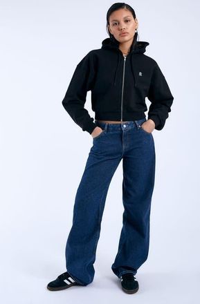 Dr. Denim Ethel Zip Hoodie in Black at Nordstrom, Size X-Small