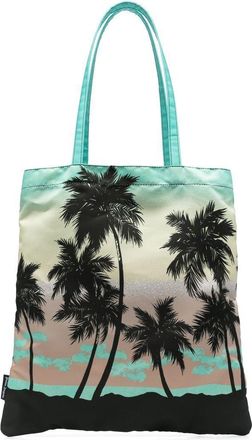 Palm Angels sunset-print tote bag - unisex - Polyester/Leather/Polyester - OS - Blue