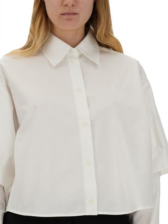 Off-white Cotton Poplin Shirt - White