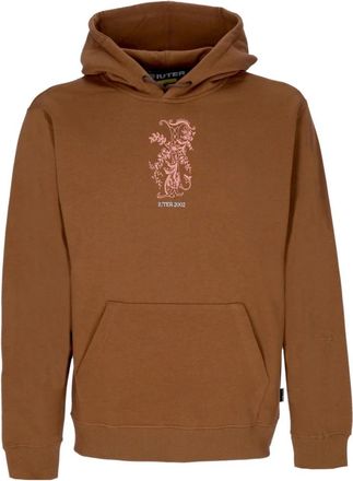 Iuter Bruine hoodie met kangoeroezak - Heren - Hoodies - Bruin - XL - Katoen - Hoodies & sweatvesten