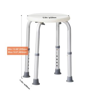 OEM Silla De Ducha, Altura Regulable, Dise&ntilde;o Antideslizante, Color Blanco