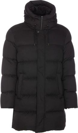Herno Down Coats, male, Black, Size: M Black Down Jacket with Hood
