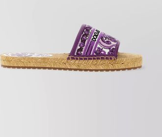 Dolce & Gabbana embroidered logo espadrille sandals